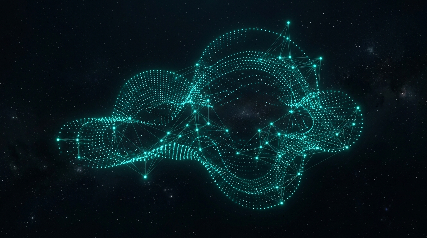 奇异云 (NCloud) 星云墨极简科技风格主视觉图 - 企业级专线网络加速